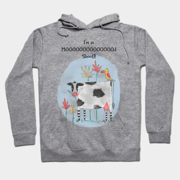 Animal Cow Cartoon Hoodie by Guncha Kumar